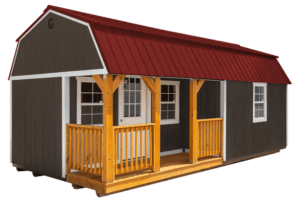 Corner Porch Lofted Barn Cabin