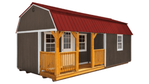 Corner Porch Lofted Barn Cabin