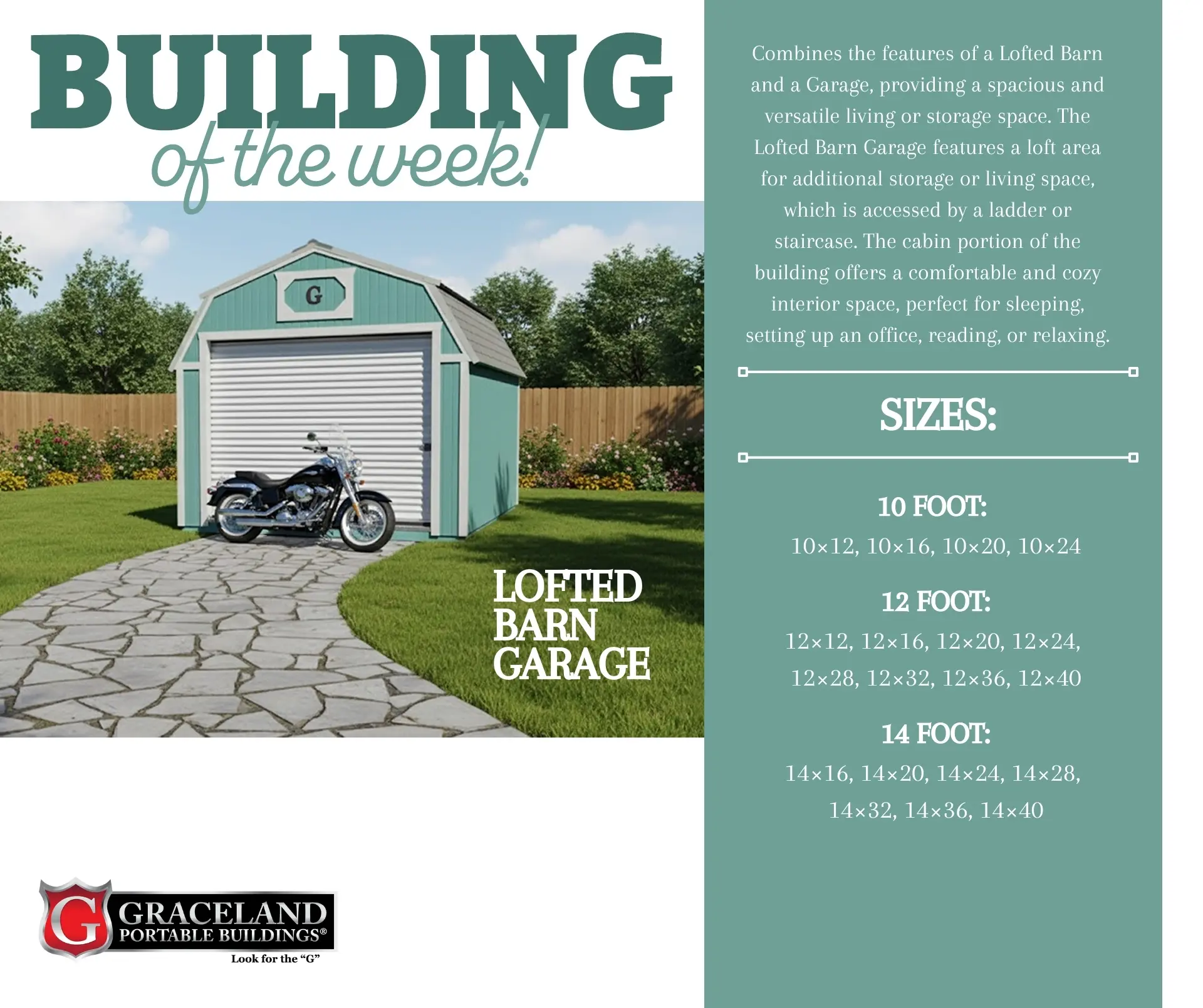 Featured Lofted Barn Garage