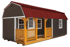 Corner Porch Lofted Barn Cabin