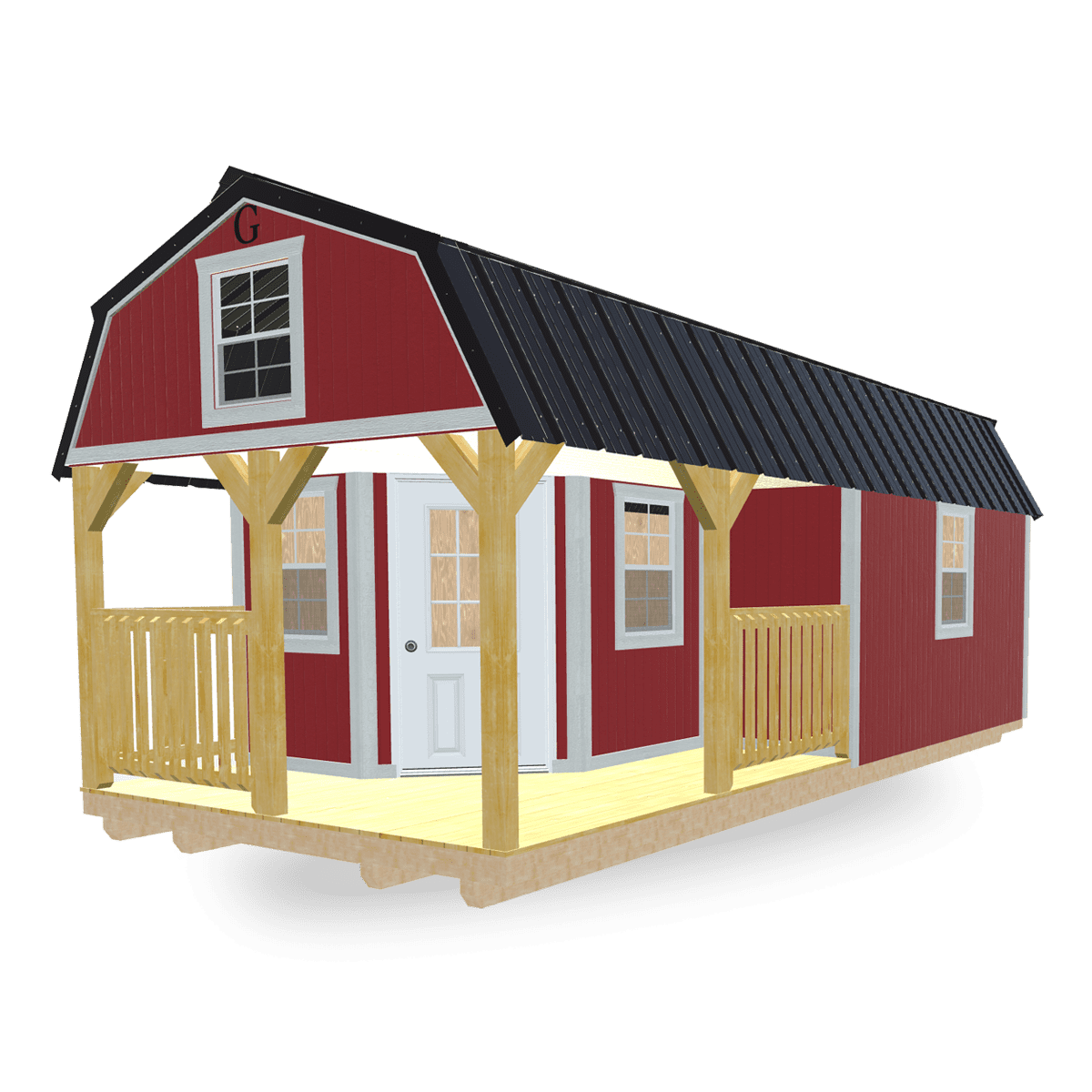 Wraparound Porch Lofted Barn Cabin